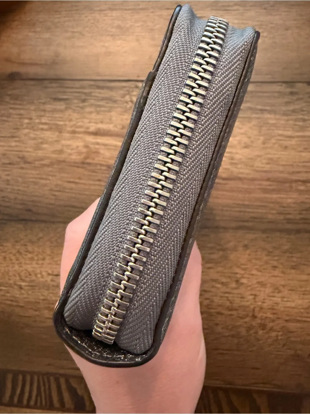 Michael Kors Pocket Zip Around Continental Wallet Metallic crackle leather